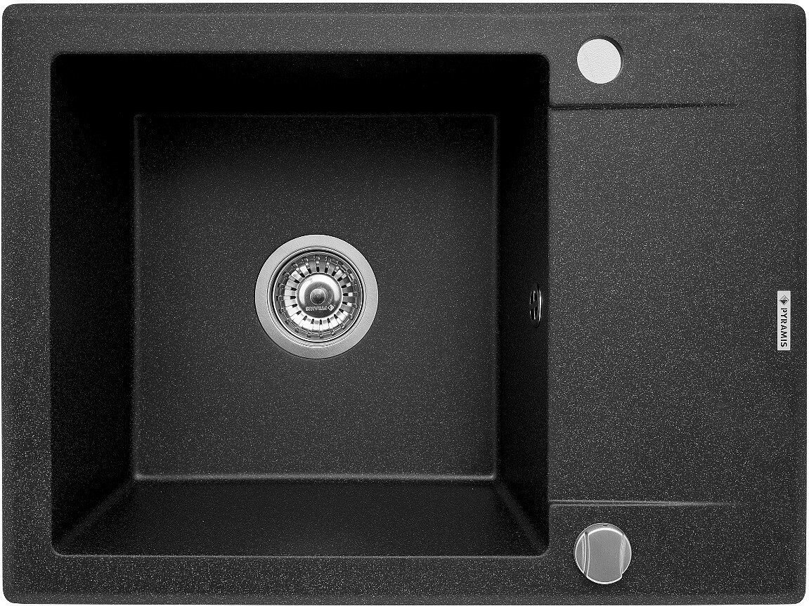 Zlewozmywak Pyramis Zlew Pyramis KORFU 62x46 1B1D czarny 070060301