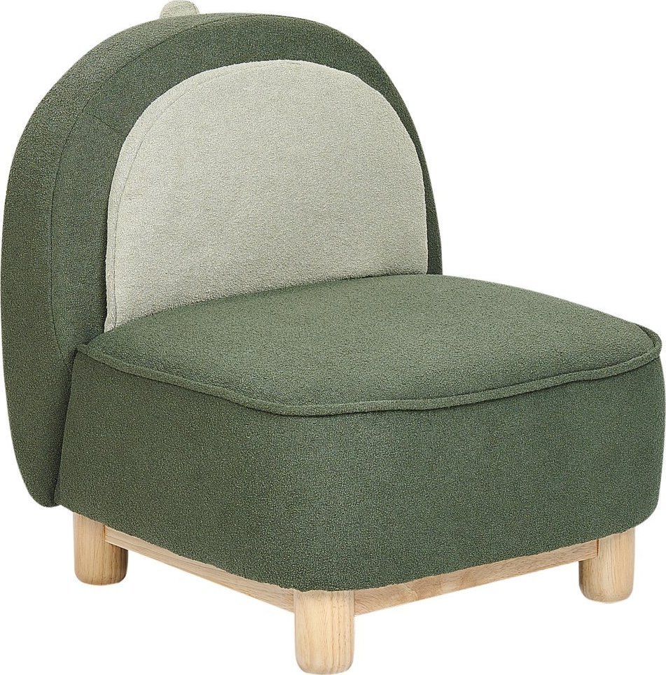 Beliani Fotel dziecięcy dinozaur ciemnozielony FABORG