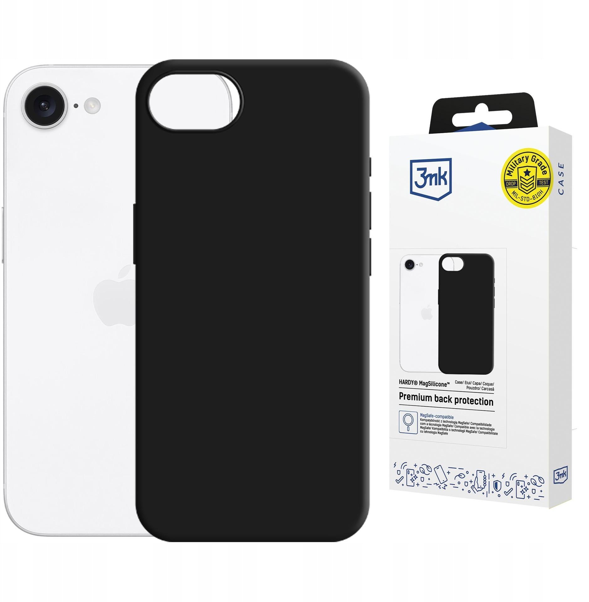 Etui 3MK Hardy MagSilicone do Apple iPhone 16e czarny