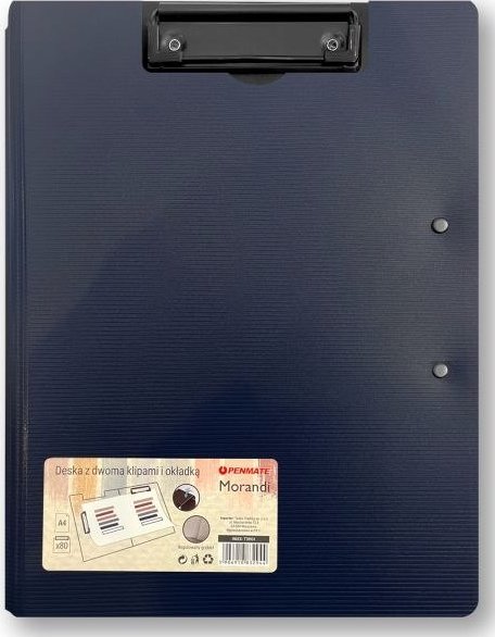 Deska z dwoma klipami i okłądką PENMATE Morandi A3/A4 czarna