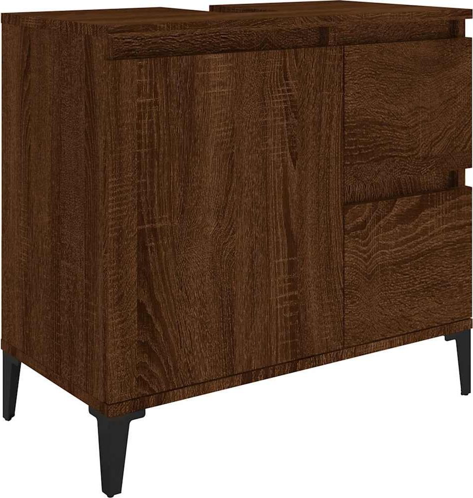 Szafka łazienkowa, brązowy dąb, 65x33x60 cm