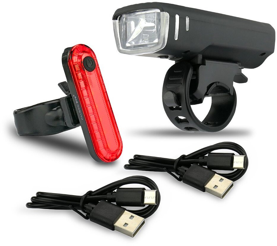 Falcon Eye Zestaw ładowalnych lamp rowerowych LED City