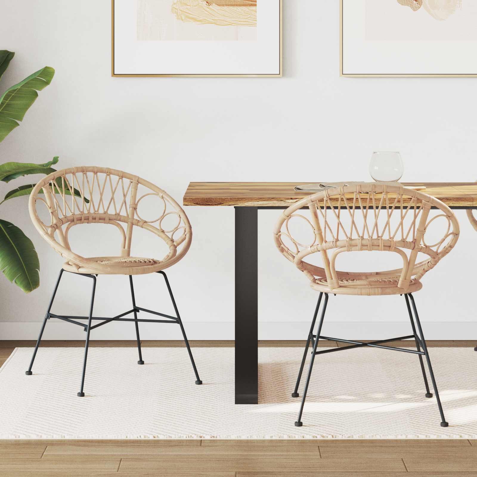 vidaXL Krzesło jadalniane 2 pcs 65 x 55,5 x 81 cm