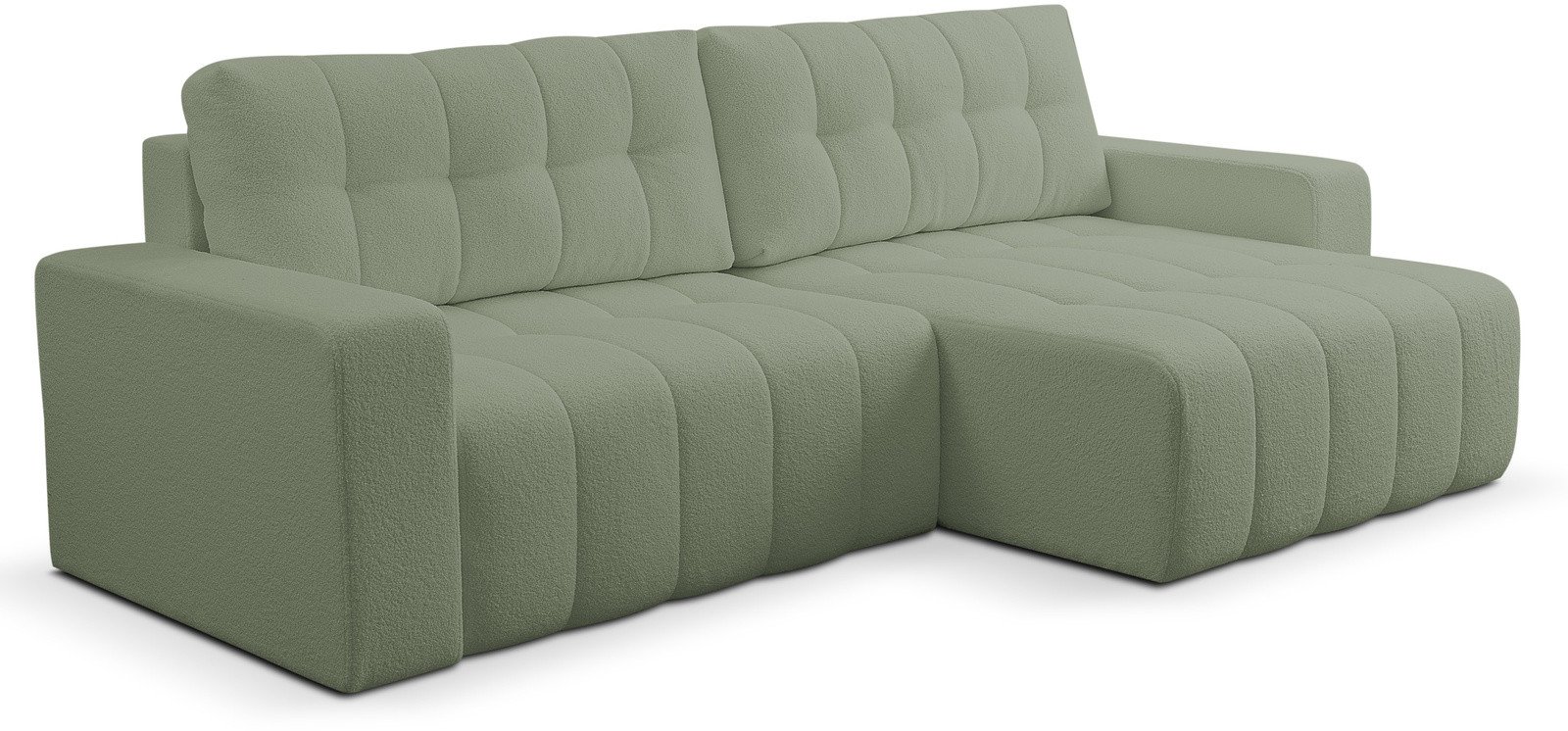 Narożnik Palermo w tkaninie BRAVO z funkcją spania i pojemnikiem na pościel