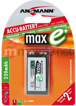 Ansmann Akumulator MaxE 9V Block 250mAh 1 szt.
