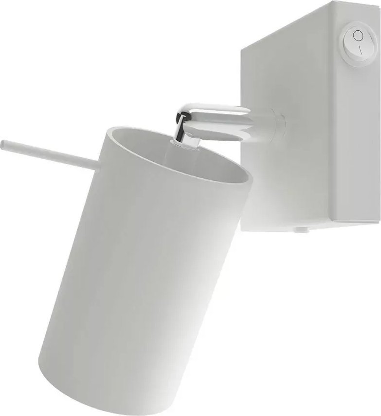 Kinkiet Lumes Biały ruchomy kinkiet tuba z włącznikiem - S754-Rins