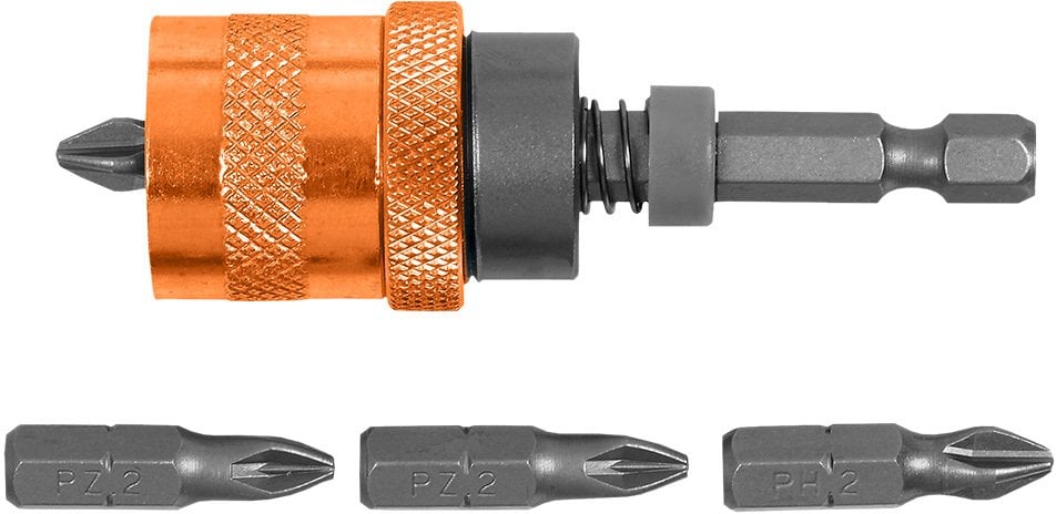 Uchwyt do końcówek, 1/4", 65 mm, zestaw 5 szt.