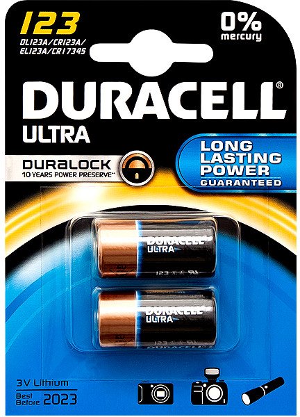 8702# Bateria litowa 3v`cr123 duracell blister 2sztuki
