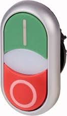 Eaton Napęd przycisku podwójny zielony/czerwony O-I z podświetleniem z samopowrotem M22-DDLM-GR-X1/X0 (284830)