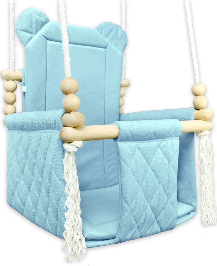 Huśtawka Elior Niebieska drewniana huśtawka dziecięca - Brisa