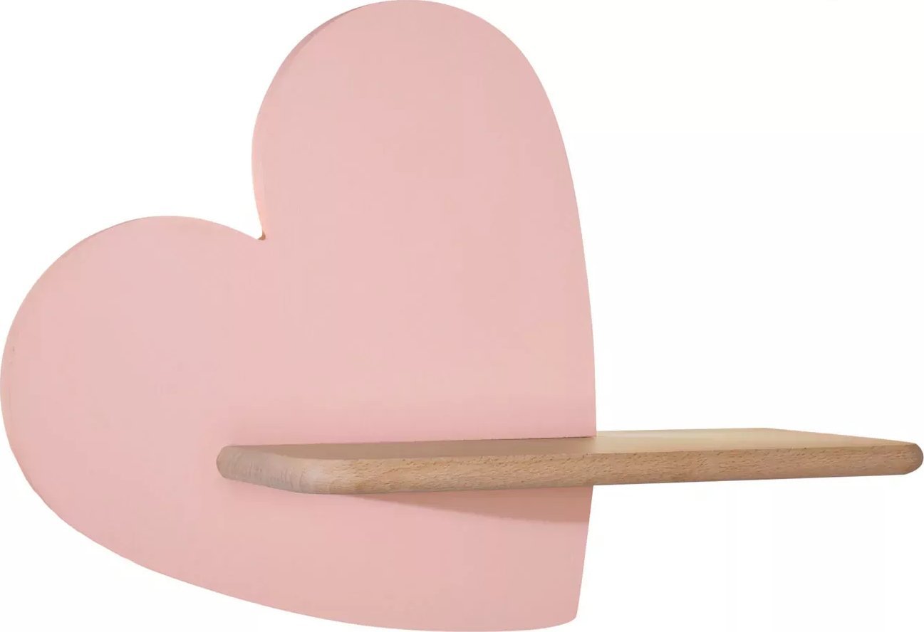 Lumes Różowy kinkiet dziecięcy w kształcie serca - K013-Titi