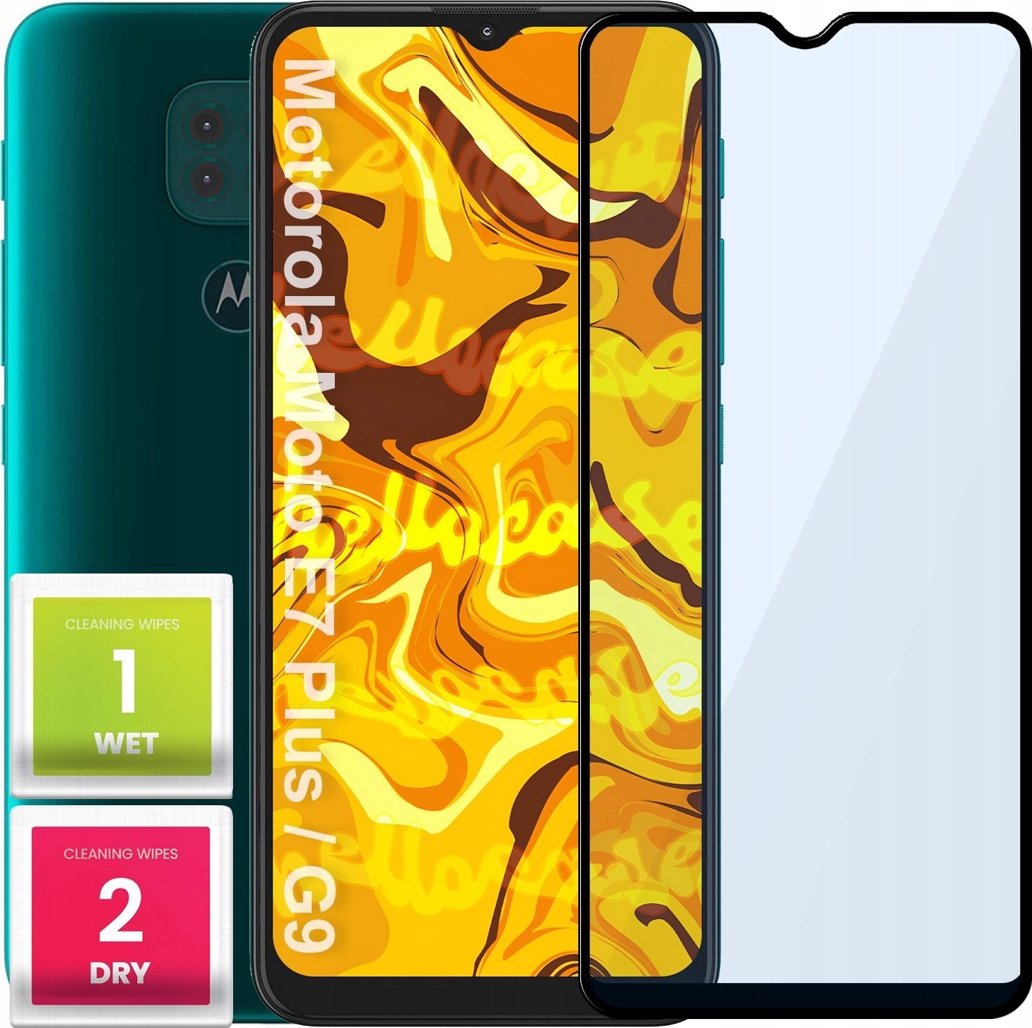Hello Case SZKŁO HARTOWANE DO MOTOROLA MOTO E7 PLUS / G9 / G9 PLAY PEŁNE NA CAŁY EKRAN