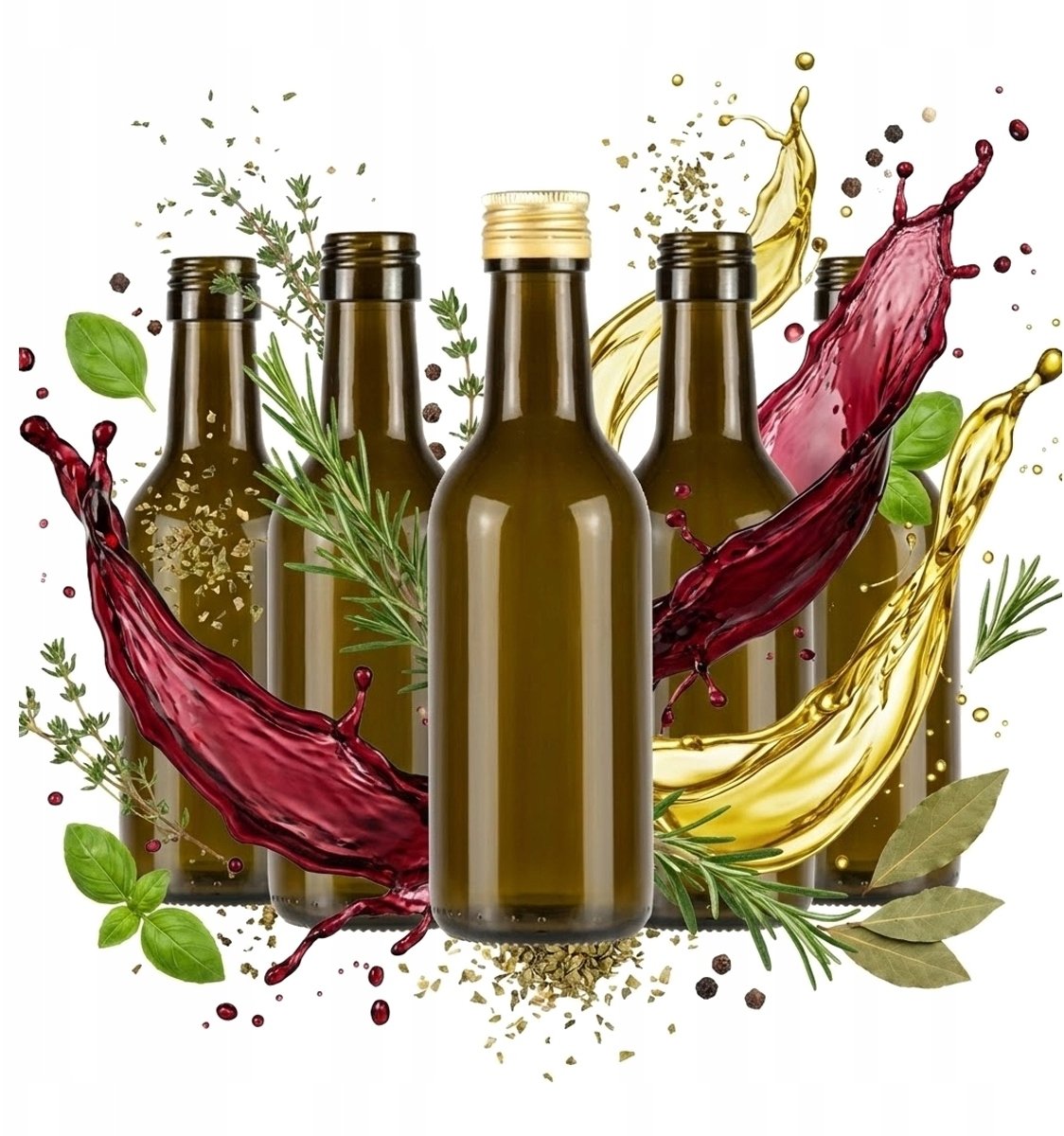 10x Butelka szklana na WINO 200ml CIEMNE SZKŁO na Wino Syrop Sok Alkohol