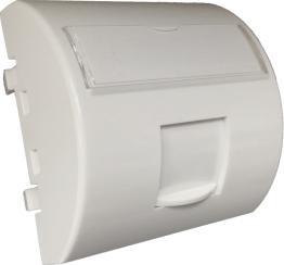 Alantec Adapter 45x45 1xRJ45 z klapką przeciwkurzową (wypukły zaokrąglony) (OS101)