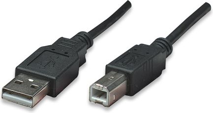 Kabel USB Manhattan USB-A - 0.5 m Czarny (374507)