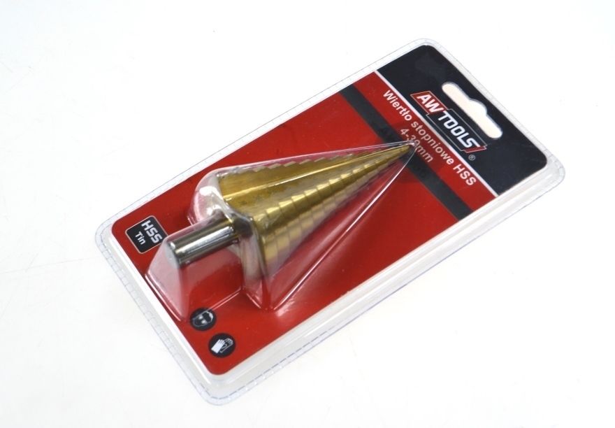 Wiertło AWTools stopniowe walcowe 4 6 10 12 14 16 8 18 20 30 32 34 22 24 28 38 26 36 39mm (AW40996)