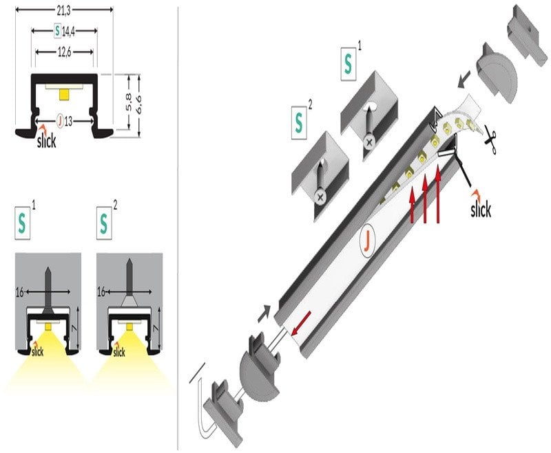LED SET PREMIUM BEGTIN12 1000 ANOD