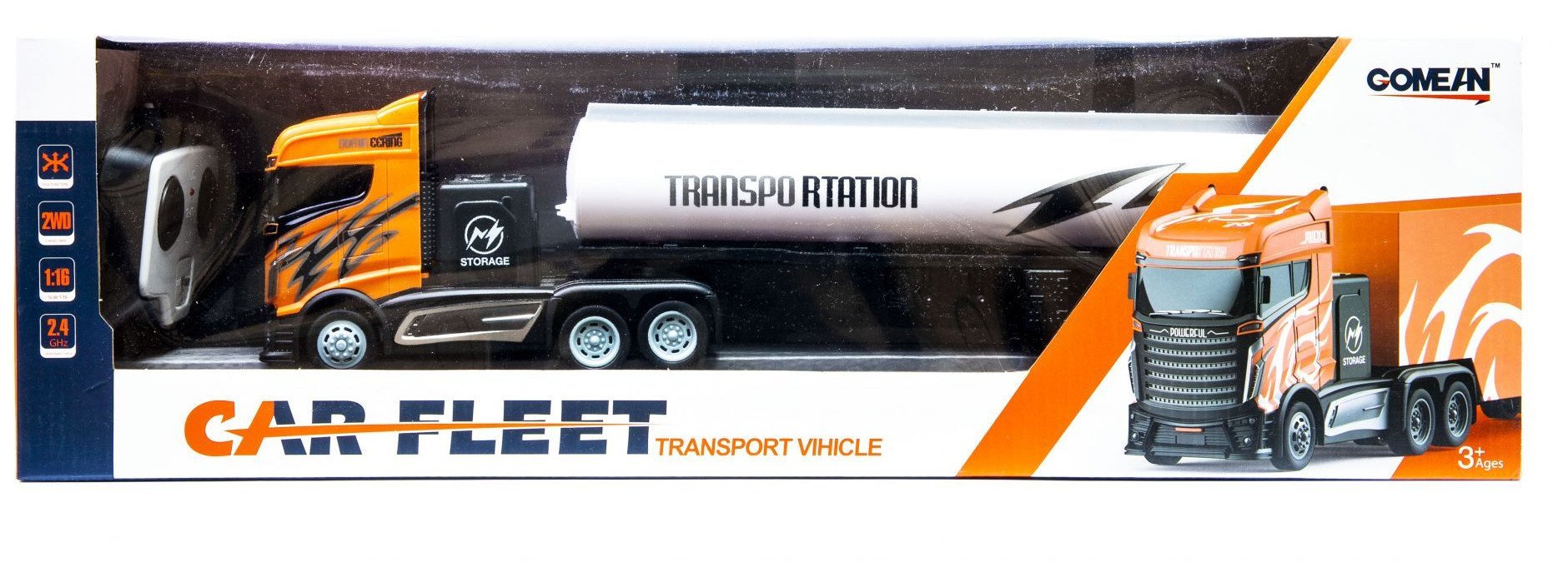 Ciężarówka zdalnie sterowana pomarańczowa