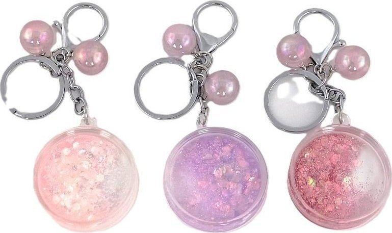 Breloczek Adar Brelok kółko z wodą i brokatem p12 mix 512481 cena za 1 szt