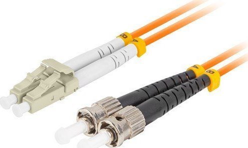 Lanberg Patchcord światłowodowy MM ST/UPC-LC/UPC DUPLEX 3.0MM OM2 50/125 LSZH 5m pomarańczowy