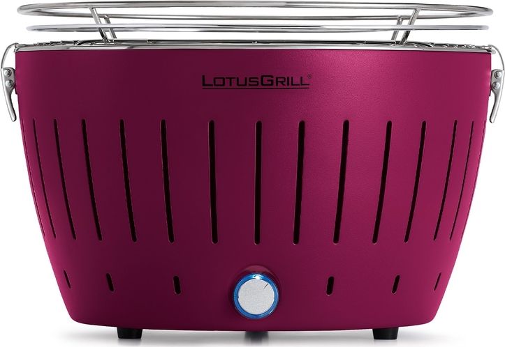 LotusGrill Grill turystyczny Węglowy Mini 26 cm x 26 cm fioletowy