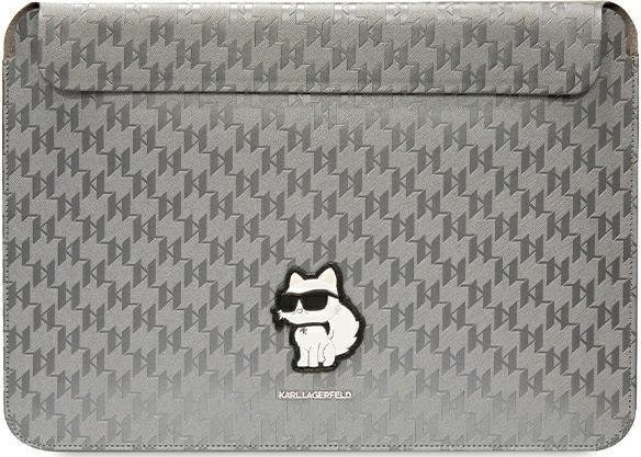 Etui Karl Lagerfeld Karl Lagerfeld Sleeve KLCS14SAKHPCG 14" srebrny/silver Saffiano Monogram Choupette