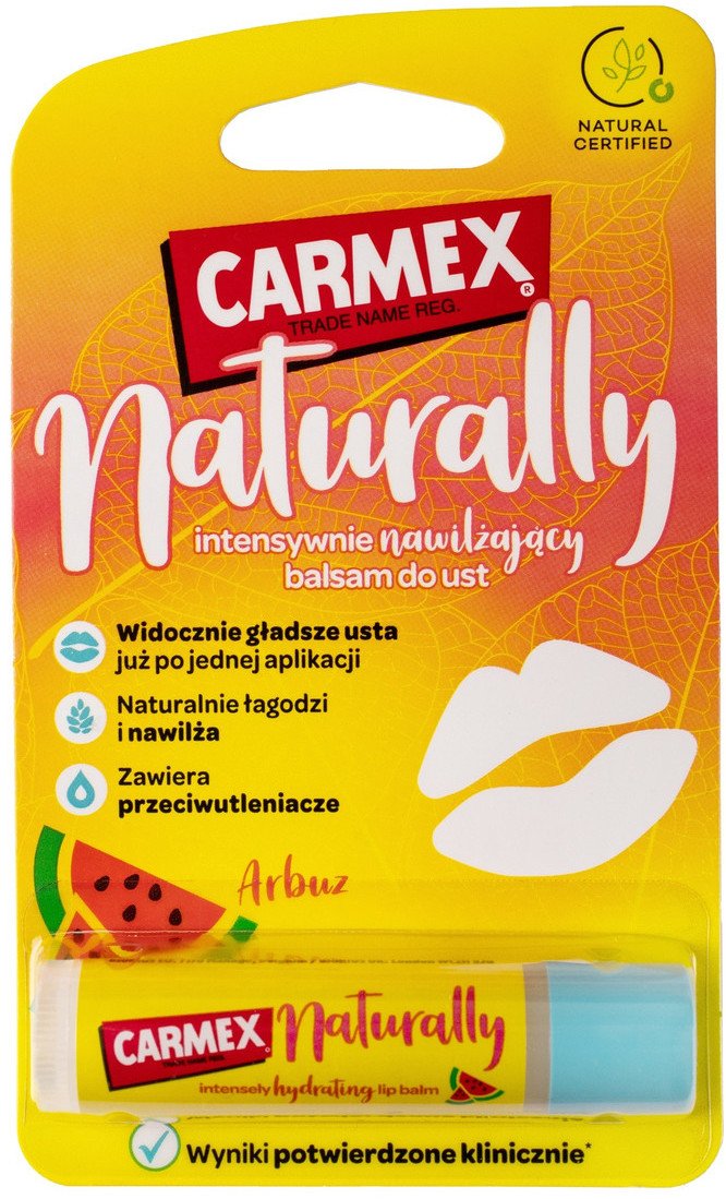 Carmex Naturally Intensywnie Nawilżający Balsam do ust-arbuz 4,25 g 4.25g