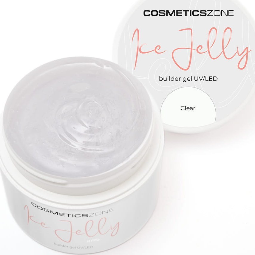 Cosmetics Zone Żel do przedłużania paznokci UV LED galaretka ICE JELLY przezroczysty - Clear 50ml