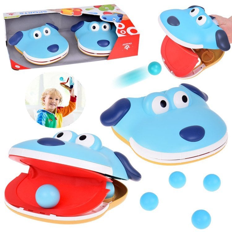 Zestaw sportowy - gra zręcznościowa Wyrzutnia PIES + 4 piłki ZA5604 EDUKAMP