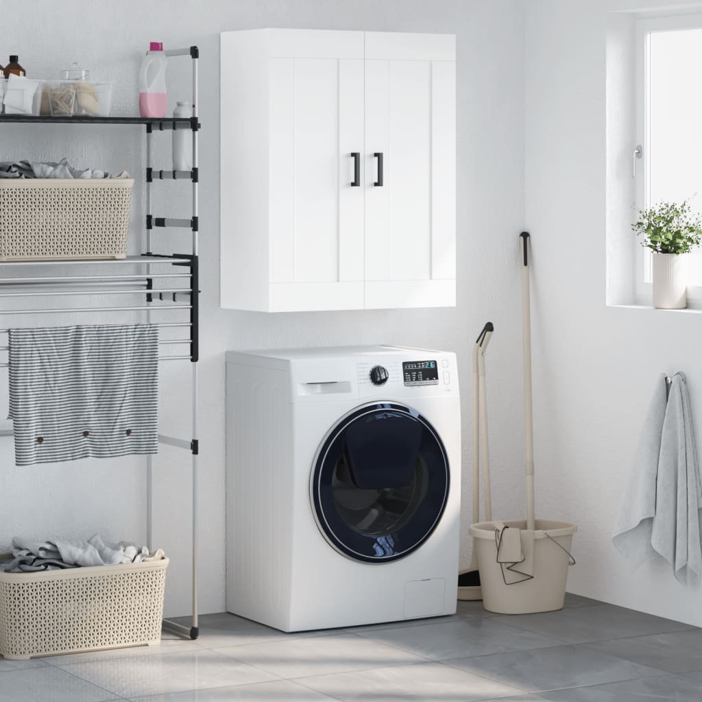 vidaXL Szafka wisząca, biała, 69,5x34x90 cm, materiał drewnopochodny