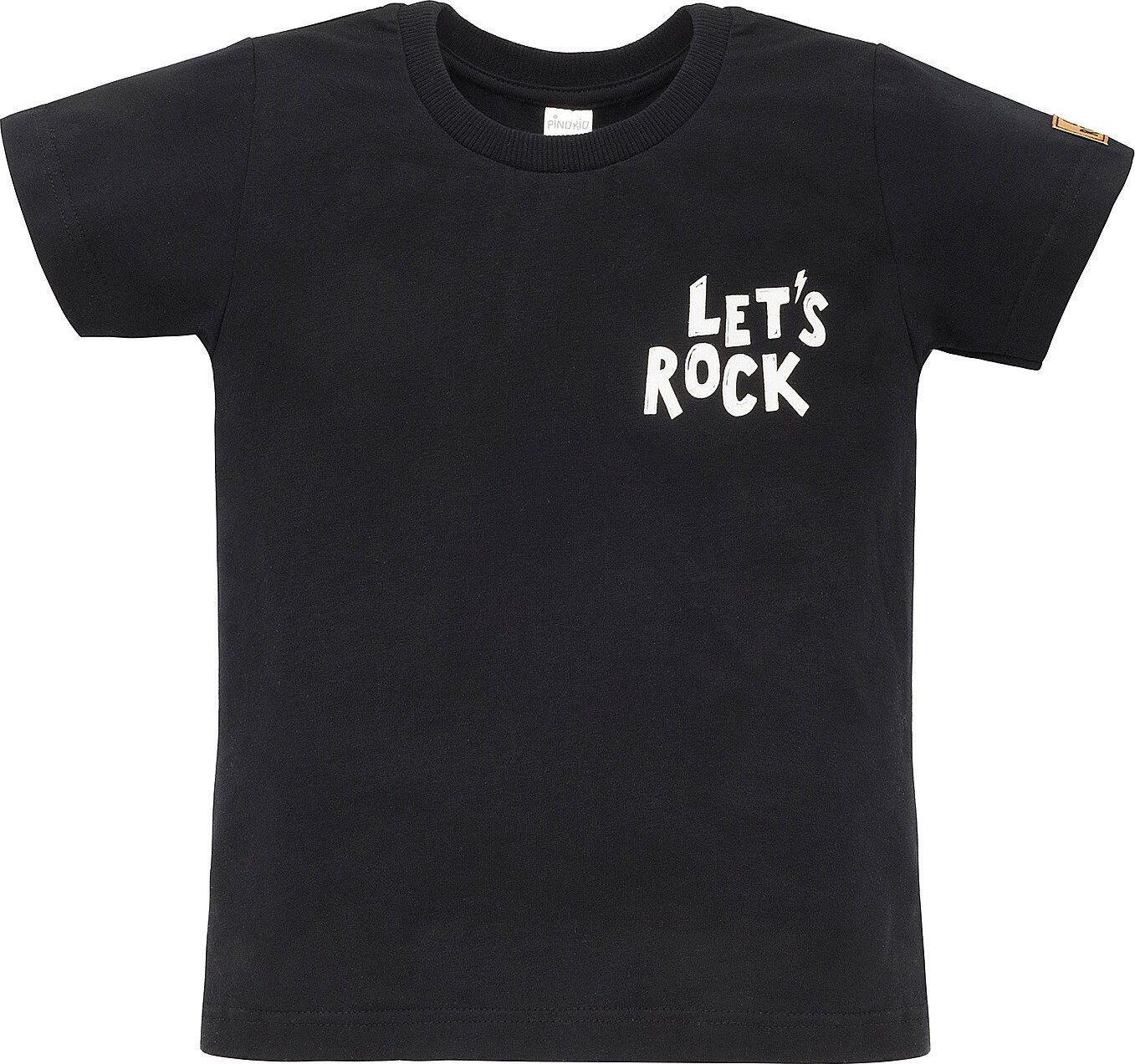 PINOKIO Koszulka t-shirt dla chłopca czarna Lets rock Pinokio 86