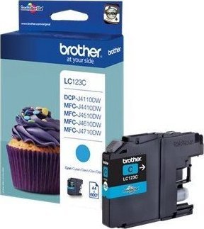 Tusz Brother Brother oryginalny ink / tusz LC-123C, cyan, 600s, Brother MFC-J4510 DW