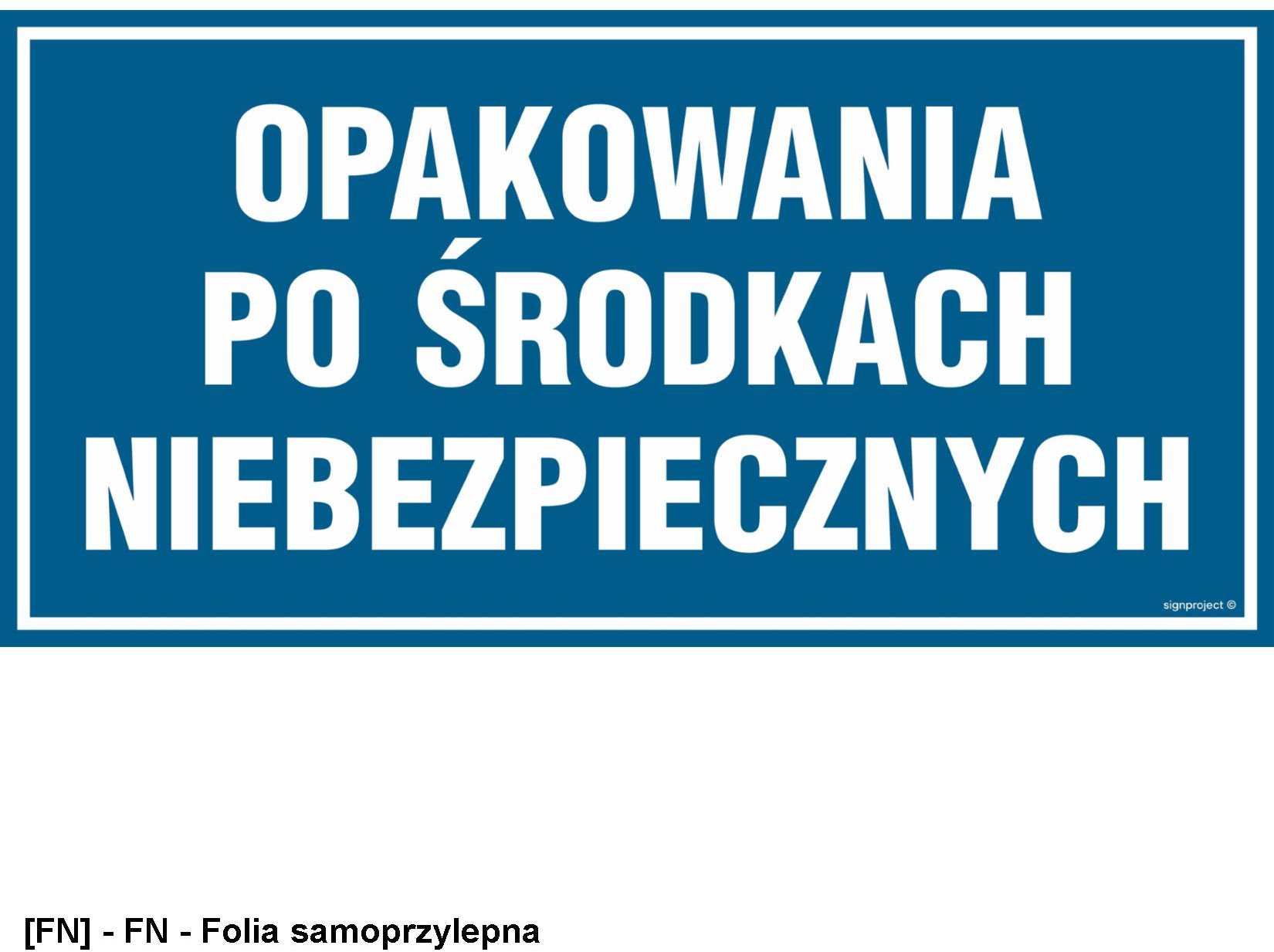 PA536 - Opakowania po środkach niebezpiecznych 300x150