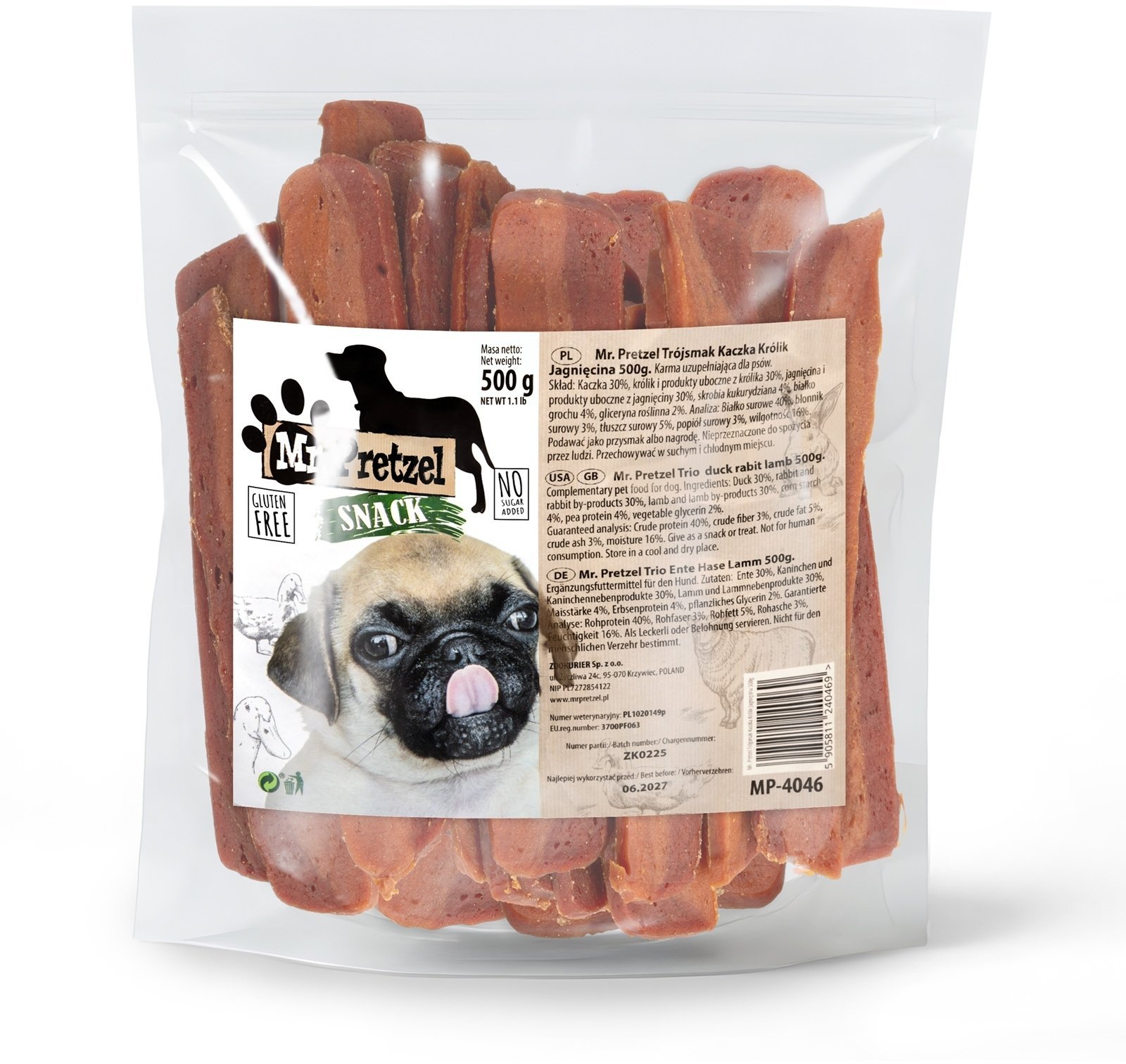 Mr. Pretzel Trójsmak Kaczka Królik Jagnięcina 500g