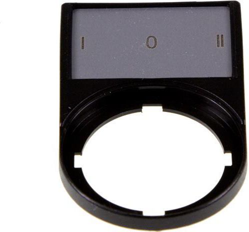 Eaton Tabliczka opisowa I-0-II 50 x 30mm czarna prostokątna M22S-ST-X93 (216486)