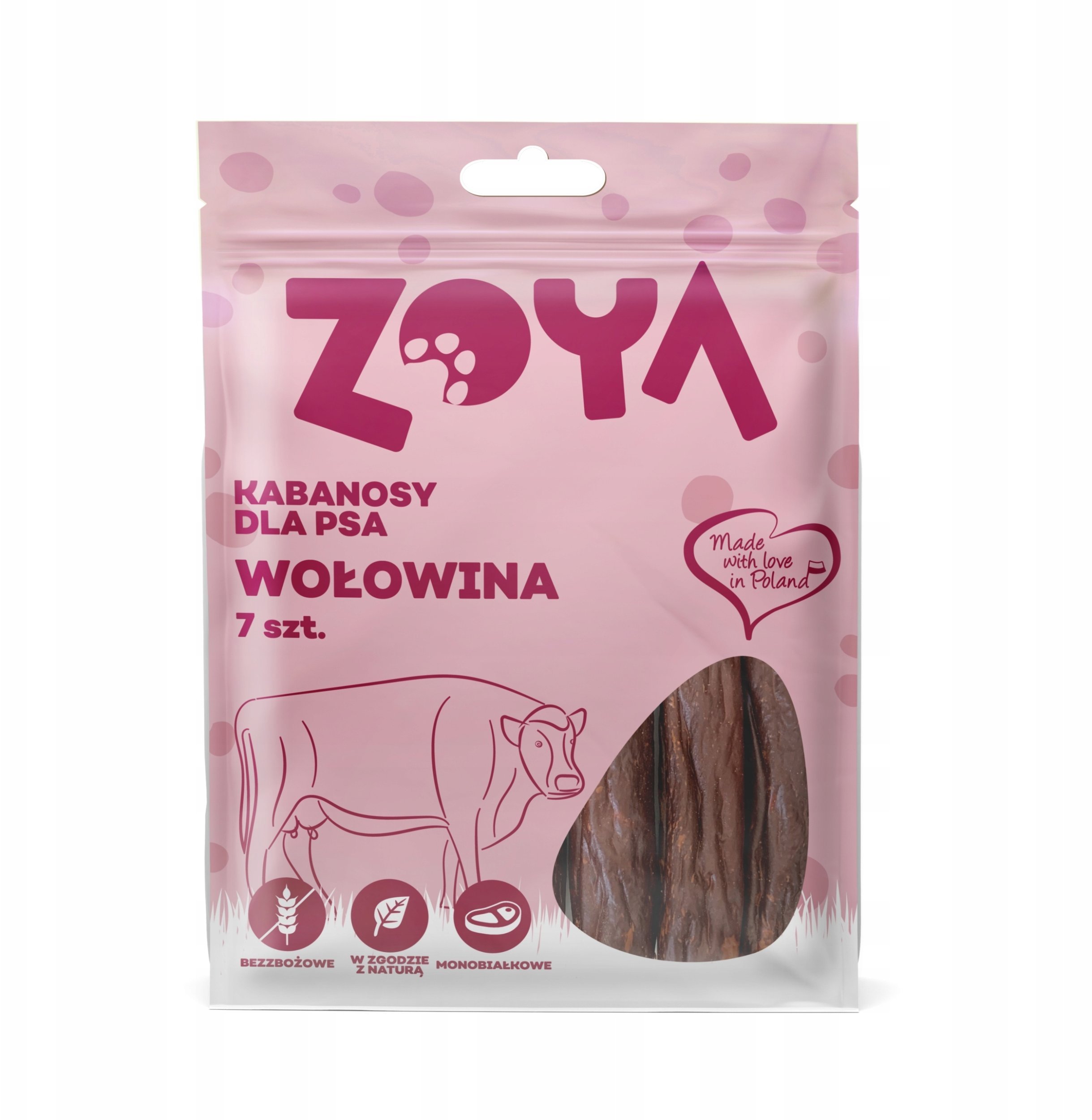 Zoya Kabanos z wołowiny przysmak dla psów 7szt