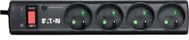 Listwa zasilająca Eaton Protection Strip przeciwprzepięciowa 4 gniazda 1 m czarna (PS4F)