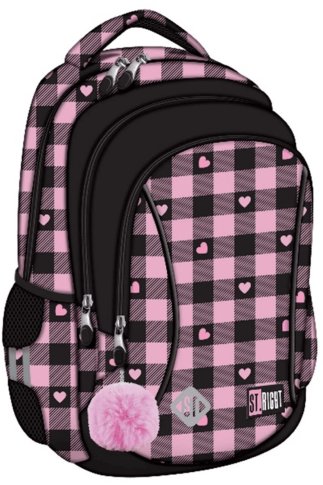 PLECAK 26X39X12 1ZAM 4KIESZ STRIGHT PINK CHECKER