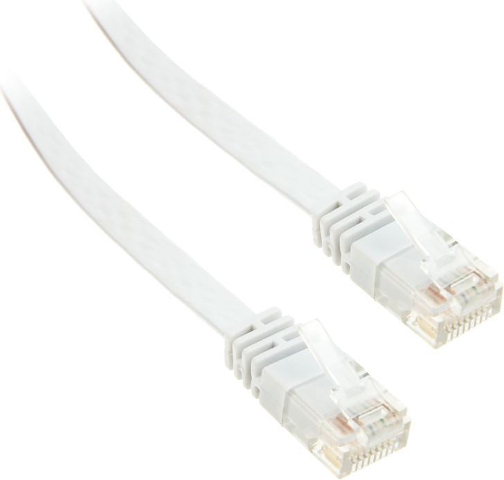 InLine 1m - kabel sieciowy U/UTP - 1000 Mbit - Cat.6 - RJ45 - biały (71601W)