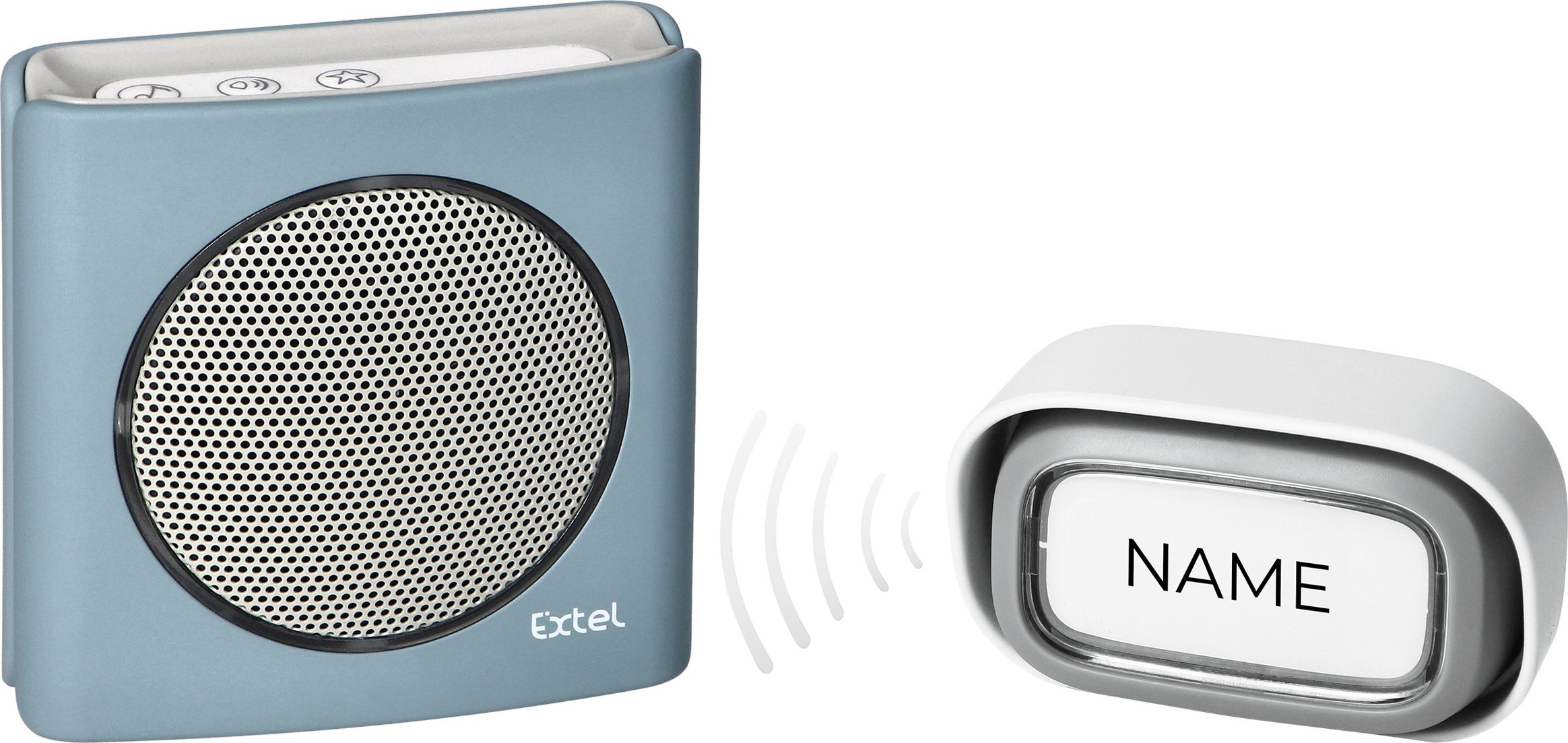 Orno Dzwonek bezprzewodowy, bateryjny EXTEL diBi Flash Soft, niebieski