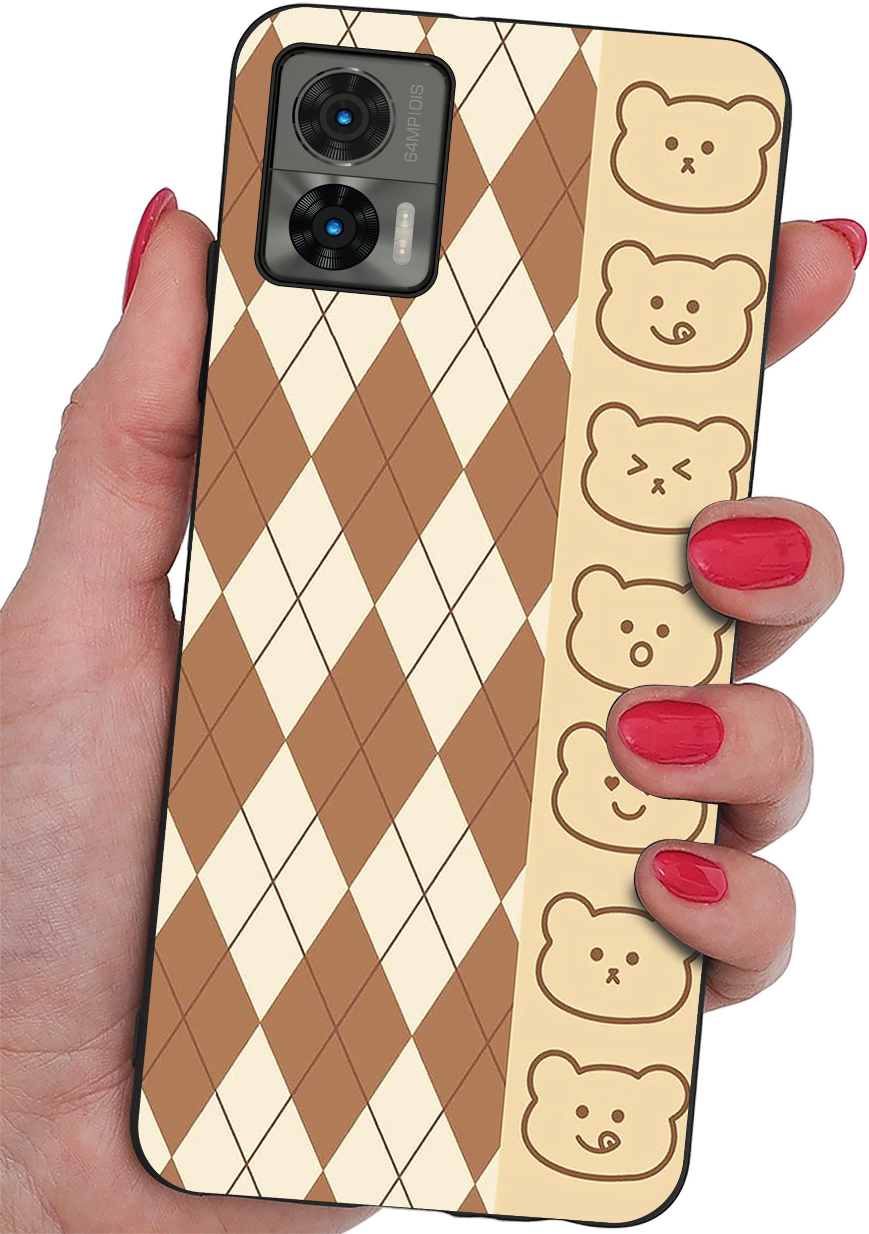 Etui do Motorola Moto Edge 30 Neo WZORY |SILIKONOWE MATT CASE + SZKŁO 9H