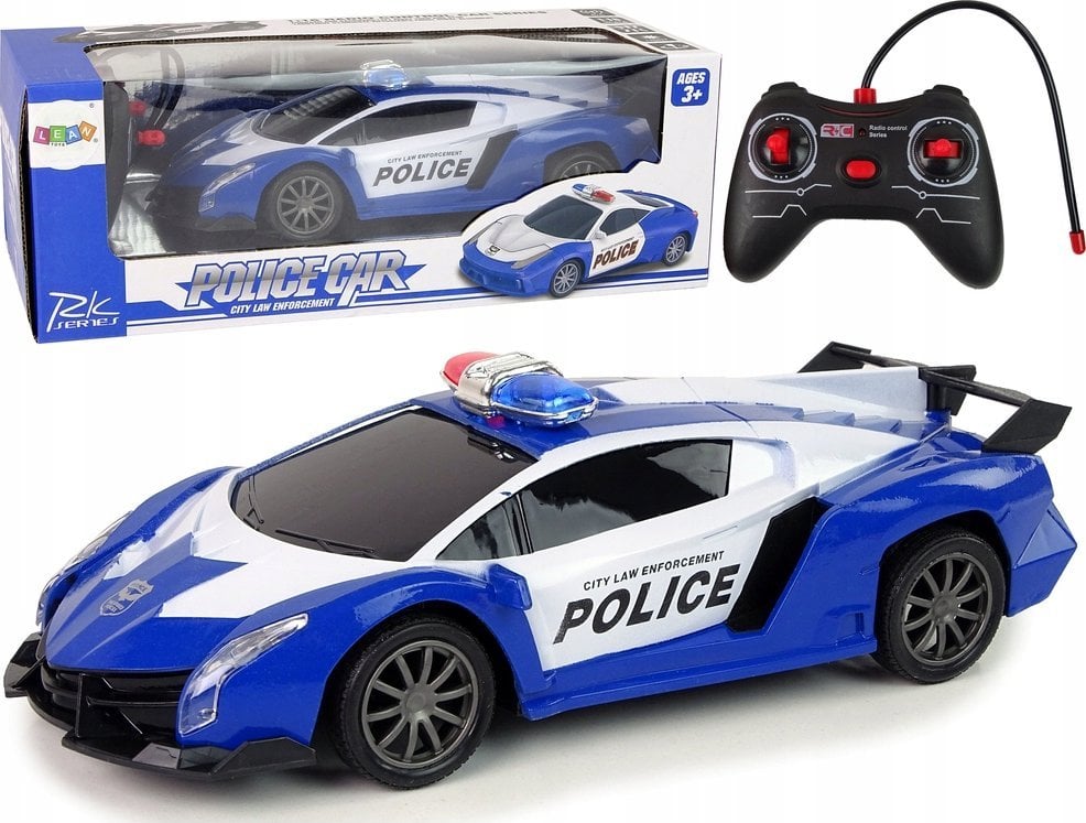 LeanToys Auto Wyścigowe Policja R/C Zdalnie Sterowane Policyjne + Akumulator LEAN Toys