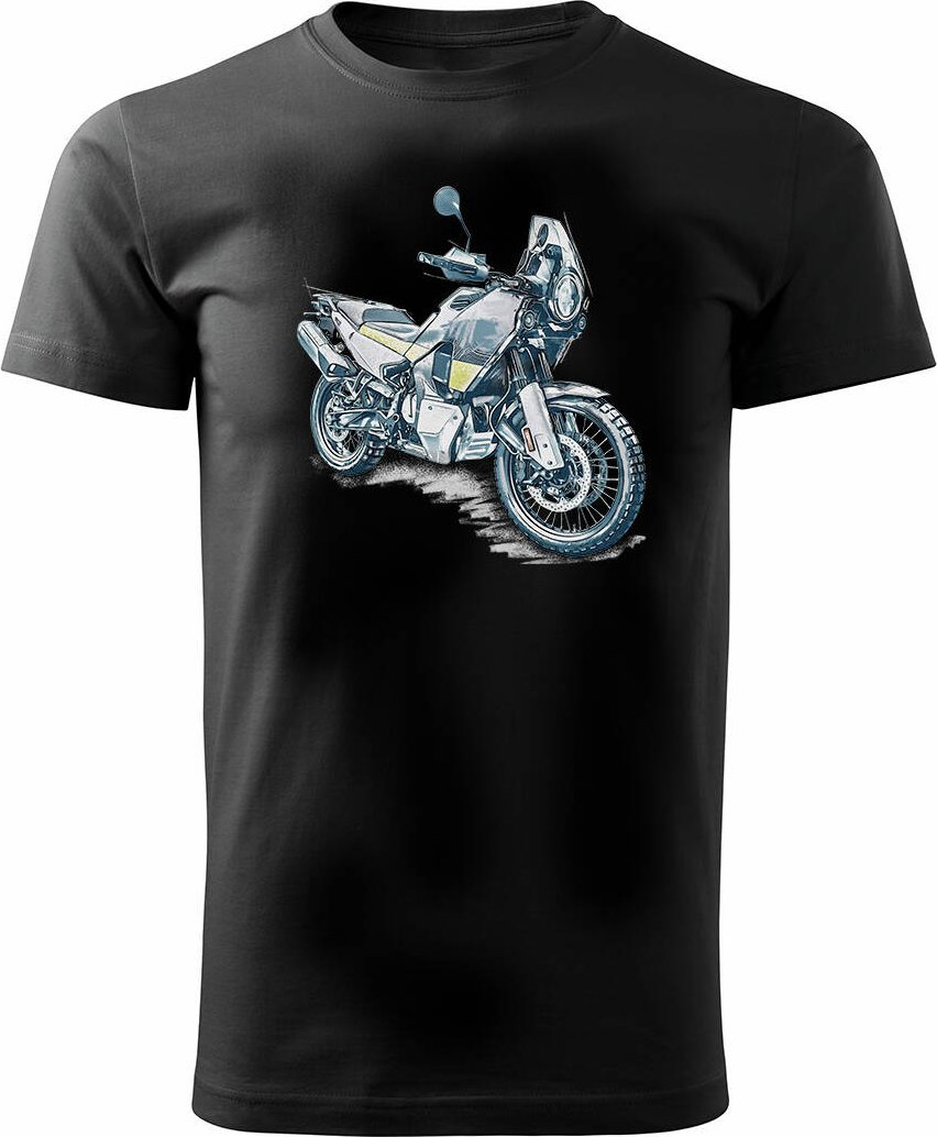 Topslang Koszulka z motocyklem na motor Husqvarna Norden 901 męska czarna REGULAR S