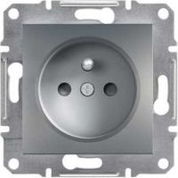 Schneider Electric Gniazdo Asfora pojedyncze z przesłonami stal (EPH2800262)