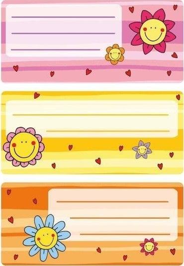 Naklejki szkolne - Słoneczko 9szt