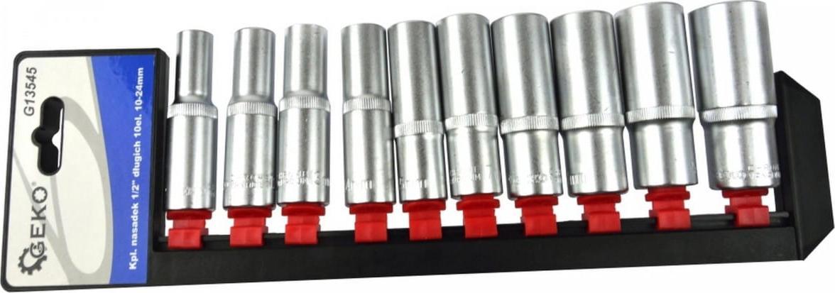 Zestaw narzędzi Geko KPL. NASADEK 1/2" DŁUGICH 10EL.10-24MM(5/10) G13545 GEKO