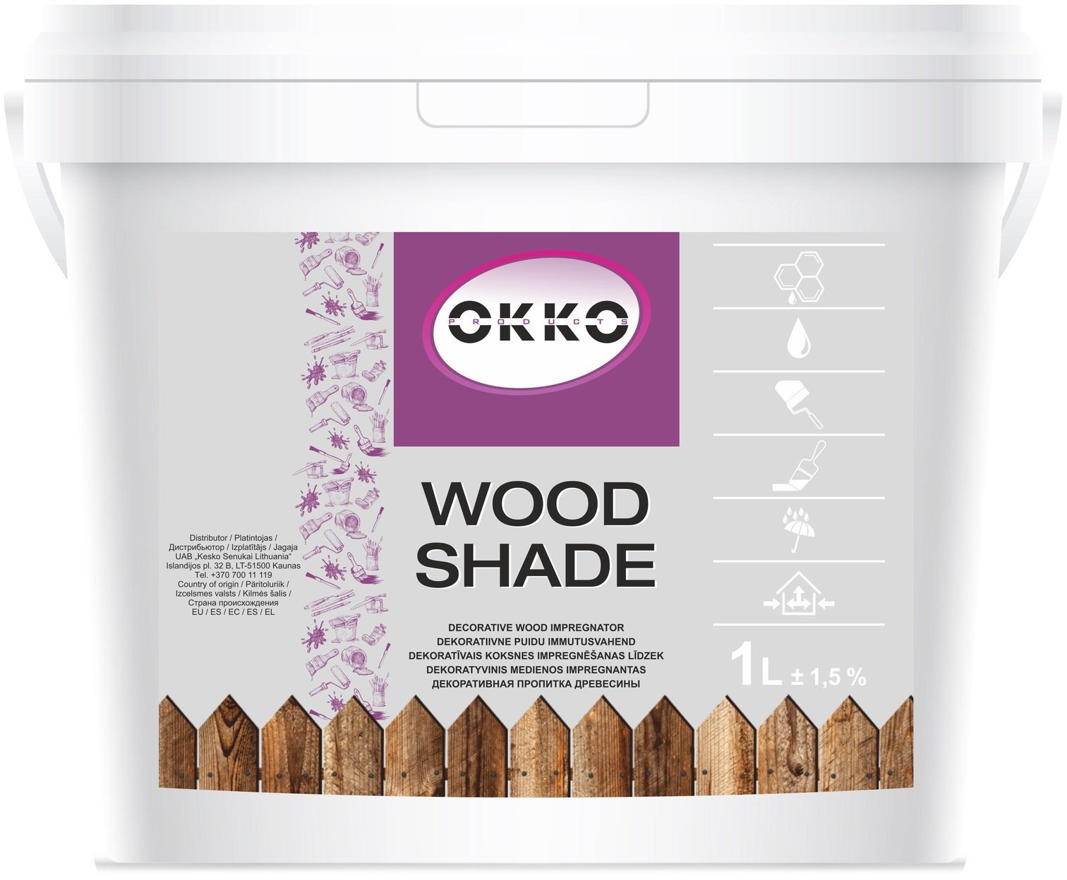 WOOD IMPREG WOOD SHADE PINE 1L OKKO