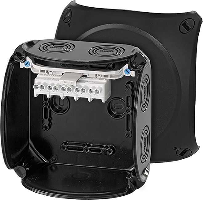 Hensel Puszka n/t 130x130x77mm 5P 4 mm2 IP66/67 czarna KF 0604 B (62000054)