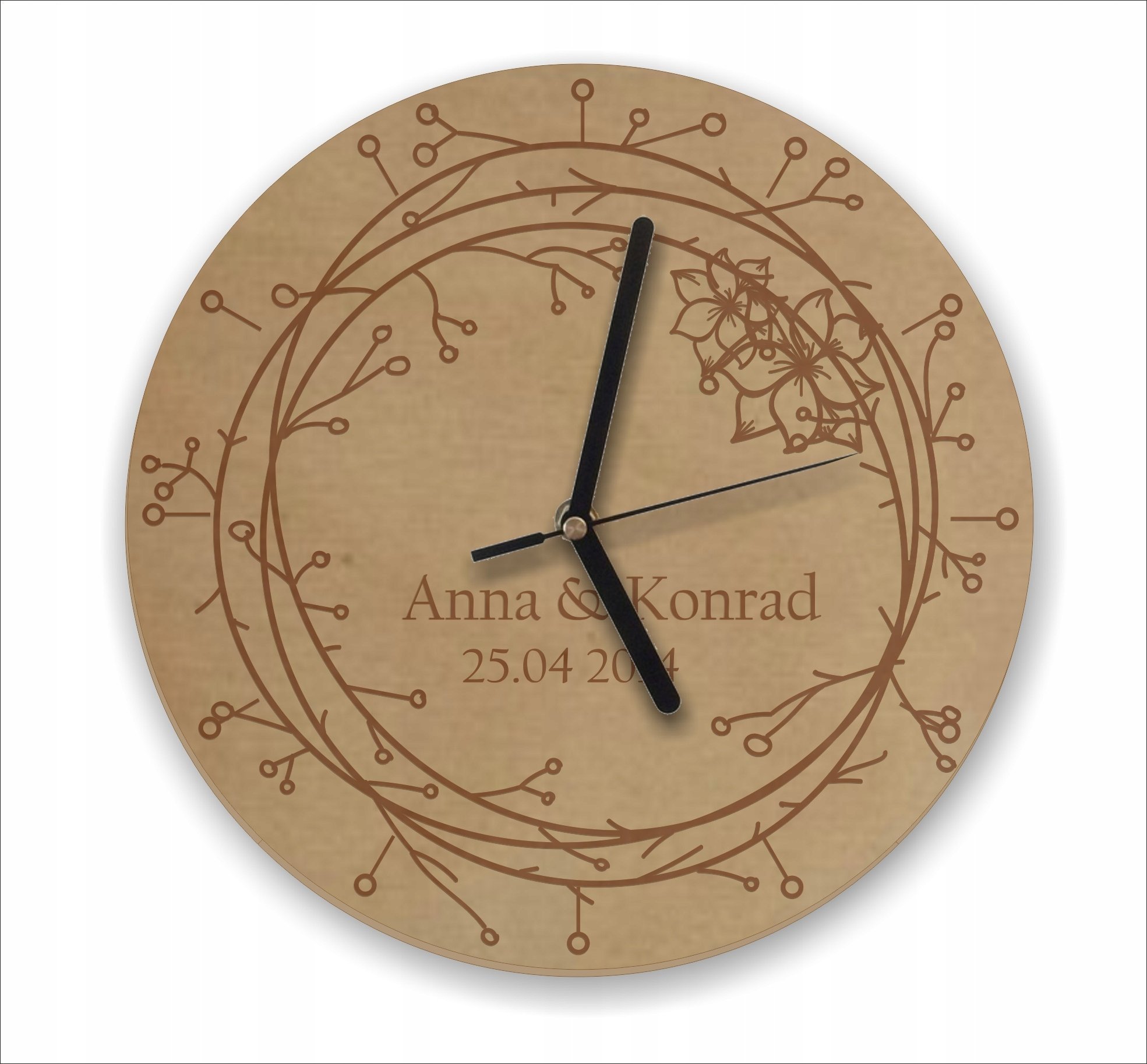 naSciane Zegar na ślub, prezent, pamiątka, rocznica, grawer