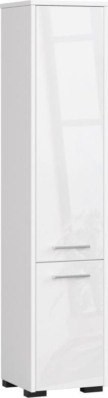 Fabryka Mebli Akord SŁUPEK REGAŁ ŁAZIENKOWY FIN 2 DRZWI BIAŁY / BIAŁY POŁYSK